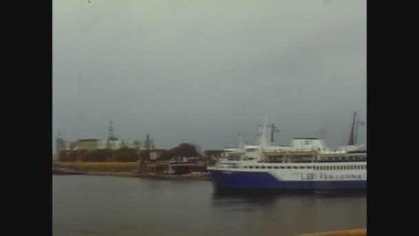 Copenhagen Denmark Hazi Ran 1975 Lerde Kopenhag Liman Manzarası — Stok video