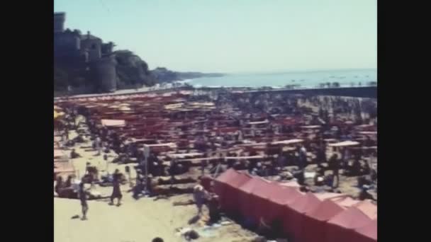 Lisbona Portogallo Agosto 1978 Lisbona Vista Sulla Spiaggia Negli Anni — Video Stock