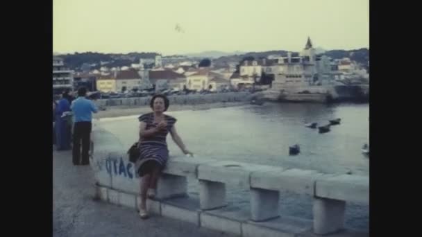 Lisbon Portugal Ağustos 1978 Lerde Lizbon Plaj Manzarası — Stok video