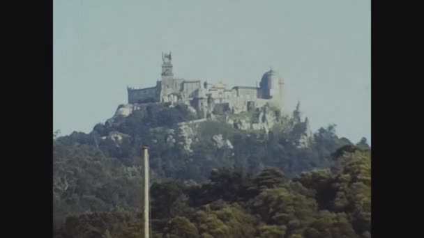 Lisbon Portugal Ağustos 1978 Lerde San Giorgio Kalesi Lizbon — Stok video