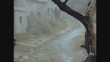 LOS ANGELES, ABD Ekim 1972: 70 'lerde Universal şehir stüdyoları iç gezisi