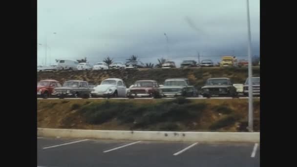 Las Palmas Spanje December 1976 Parkeerplaats Jaren — Stockvideo