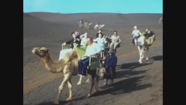 Lanzarote España Diciembre 1976 Excursión Camello Lanzarote Los Años — Vídeos de Stock