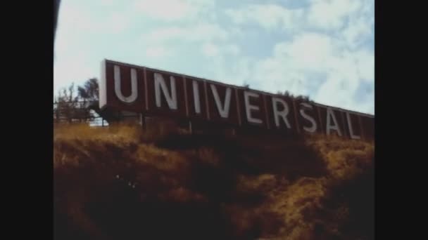 Los Angeles Usa October 1972 Universal City Sign Hill — Stock Video