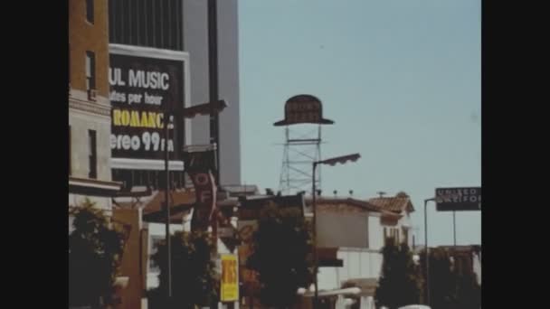 Los Angeles Usa Oktober 1972 Hollywood Boulevard Street View — Stockvideo
