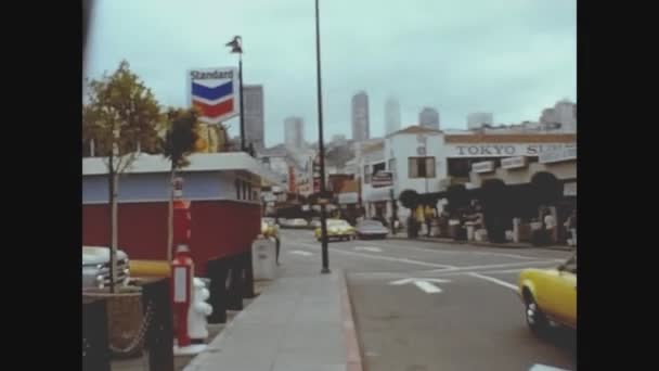 San Francisco Estados Unidos Octubre 1972 Vista Calle San Francisco — Vídeo de stock