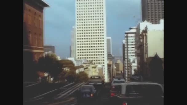 San Francisco Estados Unidos Octubre 1972 Vista Calle San Francisco — Vídeos de Stock