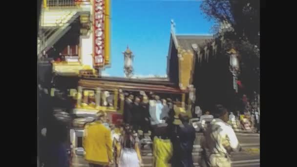 San Francisco Usa Oktober 1972 San Francisco Straatbeeld Jaren — Stockvideo