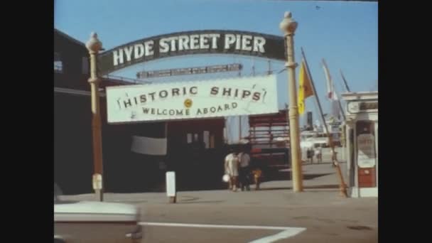 San Francisco Usa Říjen 1972 San Francisco Historické Lodě Hyde — Stock video