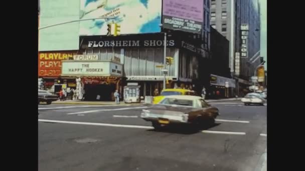 New York Usa Circa 1975 New York Broadway Vista Negli — Video Stock