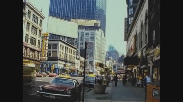 New York Usa Circa 1975 New York Broadway View — ストック動画