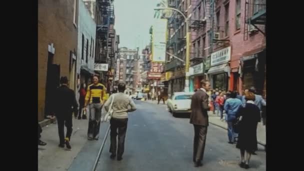 New York Usa Novembre 1975 New York Street View Metà — Video Stock