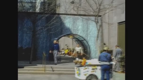 Нью Йорк Сша Ноября 1975 Вид Улицы Нью Йорка Середине — стоковое видео