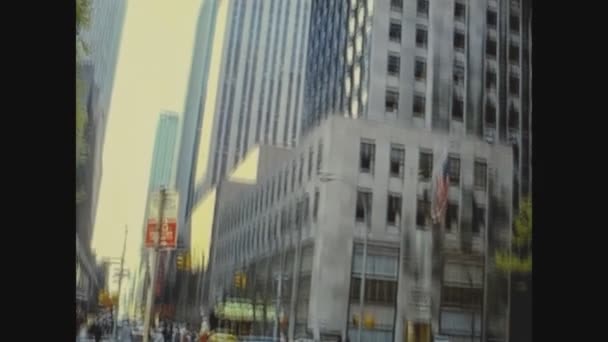 New York Usa Circa 1975 Rockfeller Center View — ストック動画