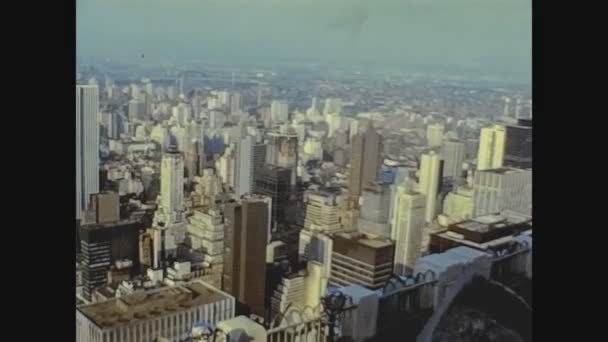 New York Usa Circa 1975 New York Van Bovenaf Gezien — Stockvideo