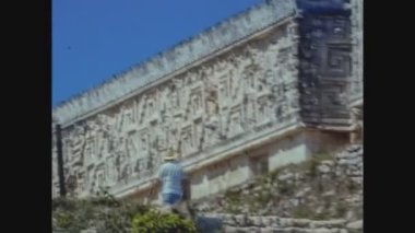 UXMAL, MEXICO EKİM 1978: 70 'lerde Uxmal arkeolojik alan