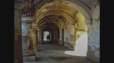 ANTIGUA, GUATEMALA ECTOBER 1978: 70 'lerde Santa Clara kilisesi harabeleri