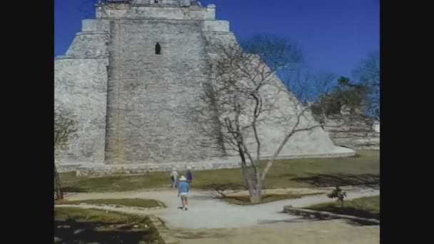 Uxmal Mexico October 1978 70年代的Uxmal考古遗址 — 图库视频影像