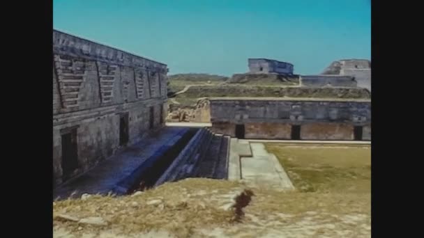 Uxmal Mexico Οκτωβριοσ 1978 Uxmal Αρχαιολογικός Χώρος Στη Δεκαετία Του — Αρχείο Βίντεο