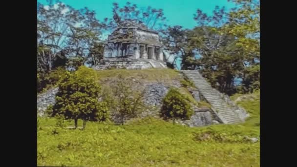 Uxmal Mexico Octon 1978 Uxmal Archaeological Site — стоковое видео