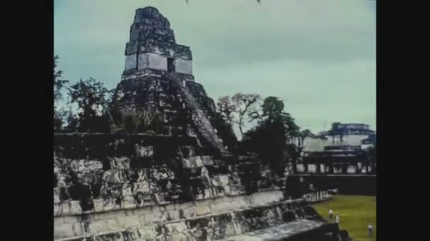 Tikal Guatemala Ectober 1978 Lerde Ikal Arkeolojik Alan — Stok video