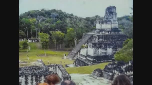 Tikal Guatemala Ectober 1978 Lerde Ikal Arkeolojik Alan — Stok video