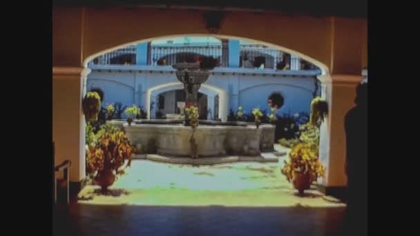 Amatitlan Guatemala Říjen 1978 Guatemala Starý Interiér Hotelu Letech — Stock video