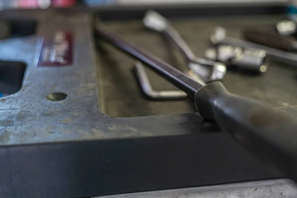 Milan Italy July 2021 Detail Wrench Drawer — Stock Photo, Image