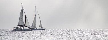 Yelkenli pankartı ayrıntısı, kopyalama alanı ile pankart resmi