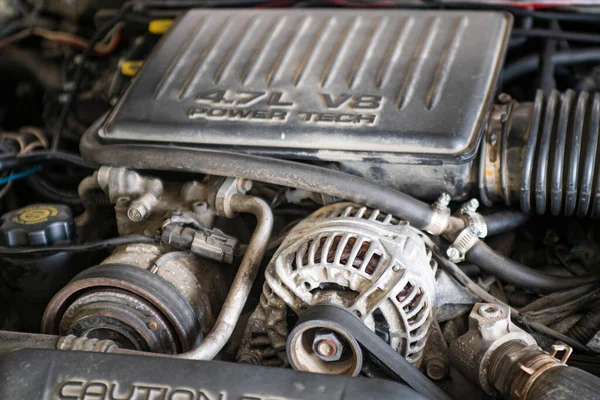 Detalle Del Motor Del Coche Listo Para Reparación — Foto de Stock