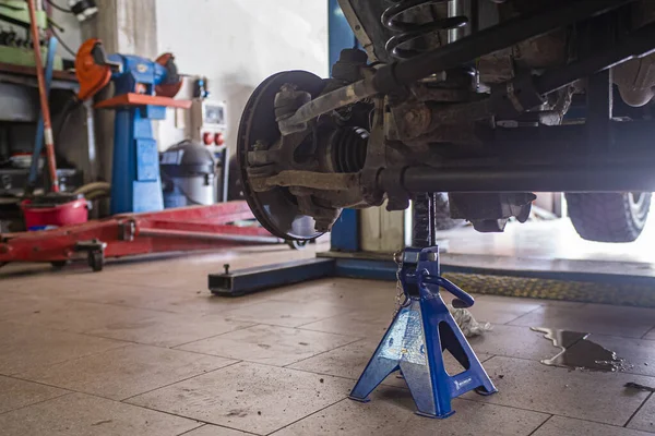 Milan Italy August 2021 Mechanical Maintenance Car Workshop — Stock Photo, Image