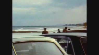 Castellon de la Plana, İspanya Ekim 1975: 70 'lerde Castellon de la Plana plajı