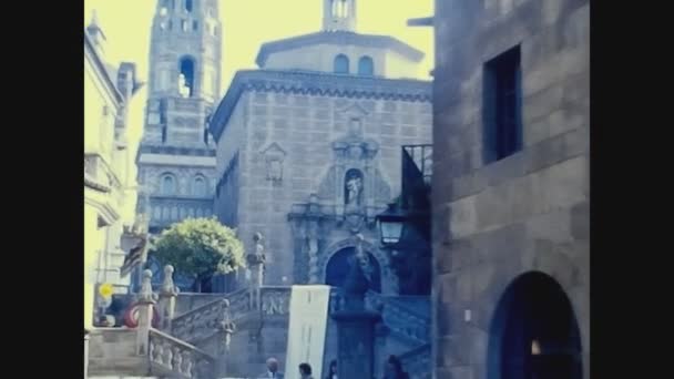 Barcelona España Octubre 1980 Plaza Toro Vista Barcelona España Una — Vídeo de stock