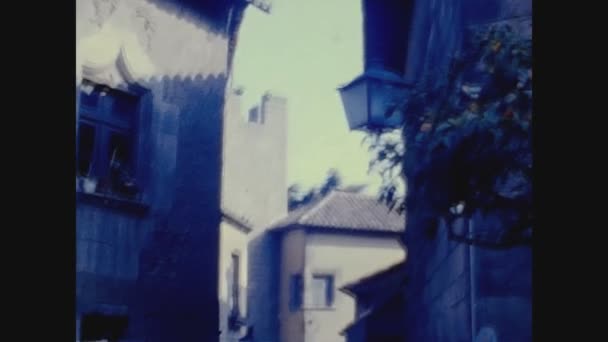 Barcelone Espagne Octobre 1980 Vue Historique Sur Ville Barcelone Dans — Video