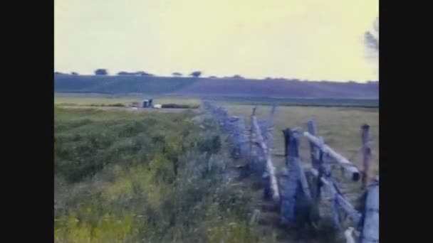 Barcelone Espagne Octobre 1980 Paysage Rural Espagnol Dans Les Années — Video