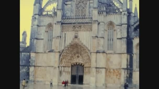 Batalha Portugal Octobre 1980 Monastère Batalha Vue Extérieure Dans Les — Video