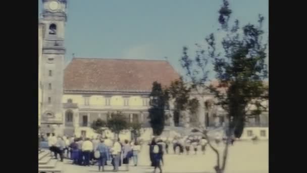 ポルトガル コインブラ1980年10月 80年代のコインブラ大学の建物 — ストック動画
