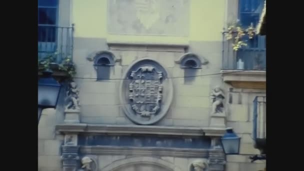 Barcelona Španělsko 1980 Plaza Toro Pohled Barceloně Španělsku Slavné Náměstí — Stock video