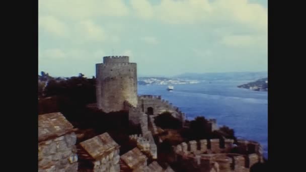 Istanbul Agosto Turquia 1974 Castelo Rumelihisar Nos Anos — Vídeo de Stock