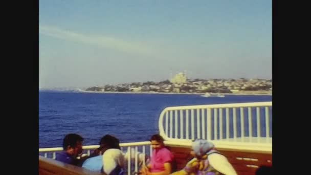 Istanbul Turquía Agosto 1974 Vista Estambul Desde Mar Los Años — Vídeo de stock