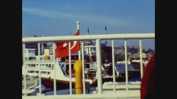 Istanbul Turkey August 1974 Istambul Uitzicht Vanaf Zee Jaren — Stockvideo