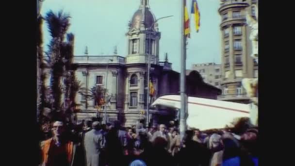 Valencia España Octubre 1981 Vista Calle Valencia Los Años — Vídeos de Stock