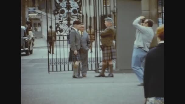 Edinburgh Spojené Království Květen 1974 Pohled Edinburský Hrad Letech — Stock video