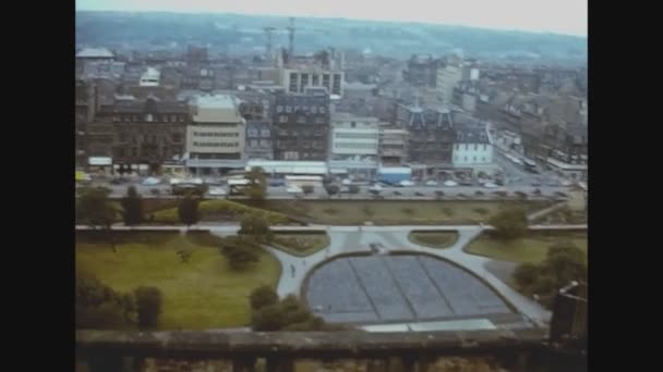 Edinburgh Royaume Uni Mai 1974 Edimbourg Vue Aérienne Paysage Urbain — Video