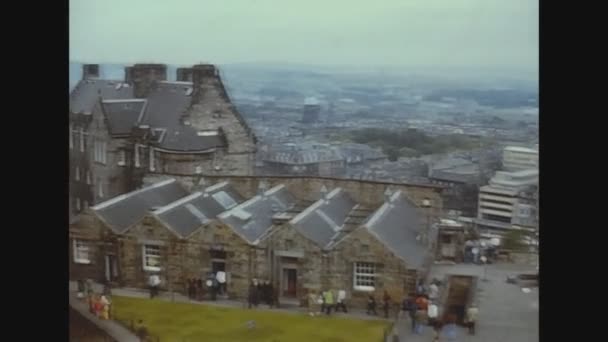 Edinburgh Regno Unito Maggio 1974 Edimburgo Veduta Aerea Paesaggio Urbano — Video Stock