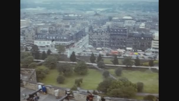 Edinburgh Zjednoczone Królestwo Maj 1974 Widok Lotu Ptaka Edynburg Latach — Wideo stockowe