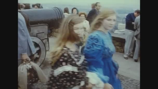 Edinburgh United Kingdom Ingdom May 1974 Edinburgh Castle View — 图库视频影像