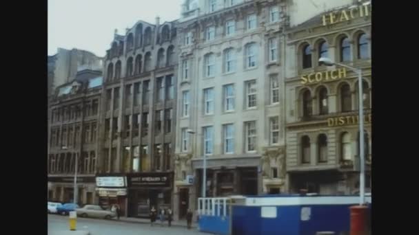 Glasgow United Kingdom May 1974 Glasgow Street View — Stock Video