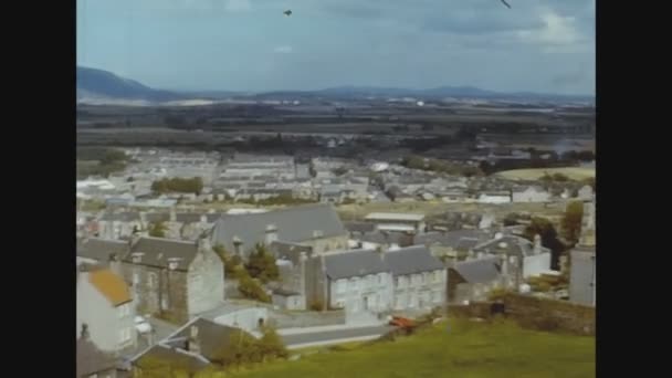 Stirling Verenigd Koninkrijk Mei 1974 Stirling Dorp Luchtfoto Jaren — Stockvideo