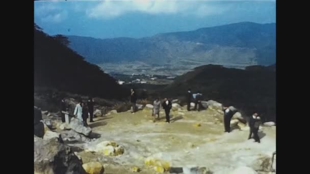 Kyushu Japonya Mayis 1974 Lerdeki Japon Dağ Manzarası — Stok video